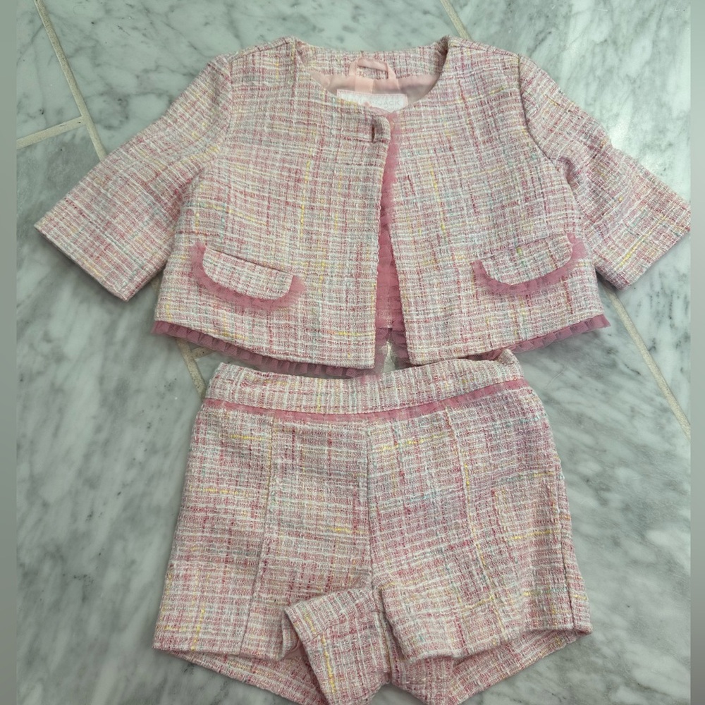 Janie and Jack Gorgeous Easter Tweed Set